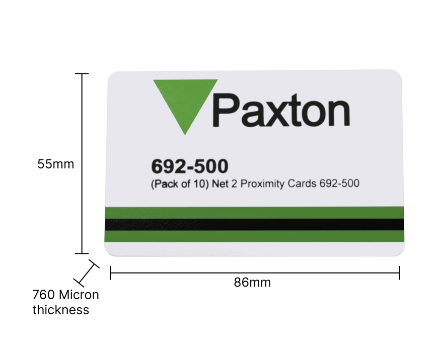 Paxton 692-500 Net2 Proximity ISO CARDS - No MagStripe (Pack of 10)