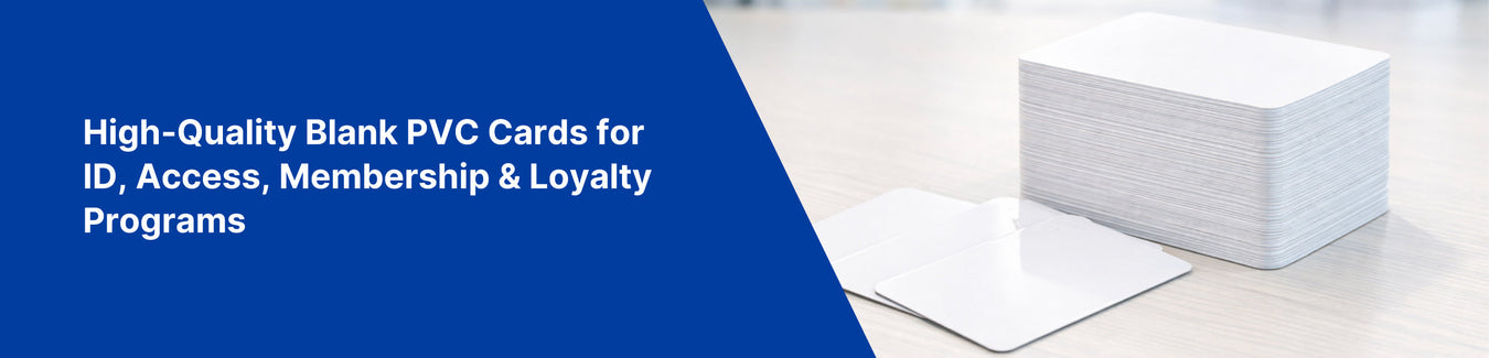 an image showing a pack of clear blank id cards, that are of high quality and can be used for ID, access control, membership and loyalty programs.