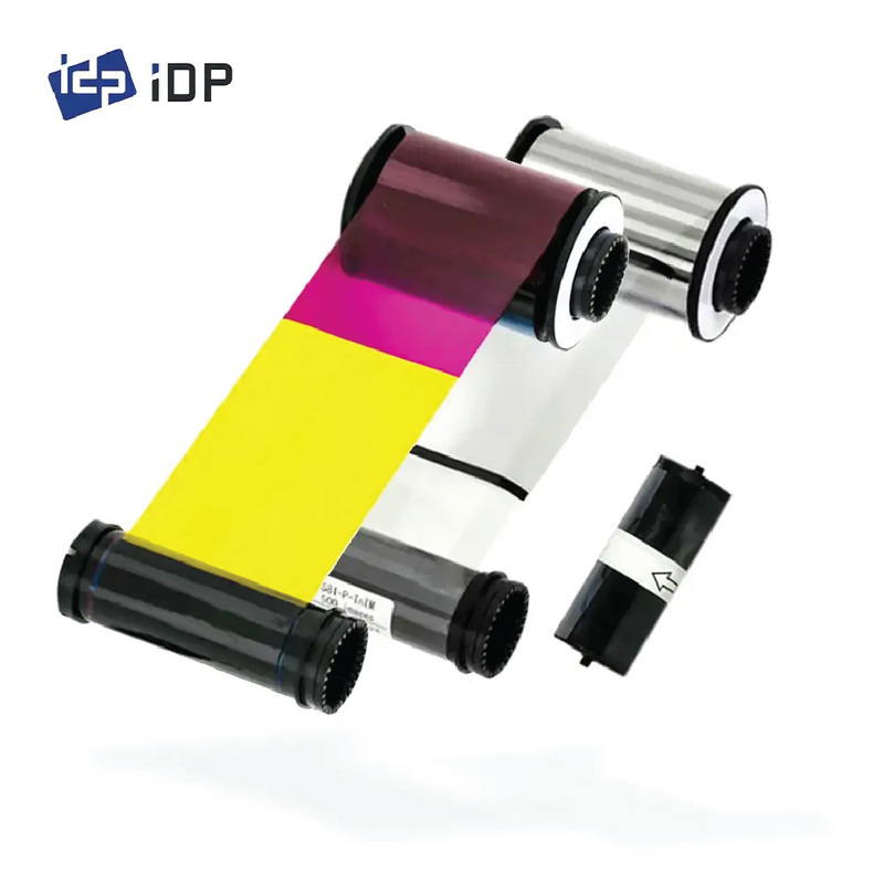 IDP Smart 653547 YMCK Ribbon & Retransfer Film Set (500 Prints)