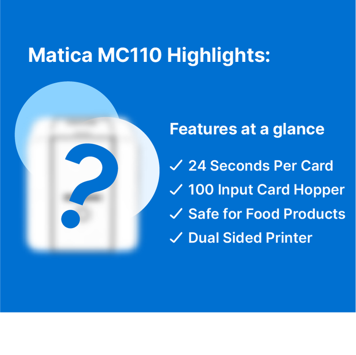 Matica MC110 Rewritable ID Card Printer Bundle