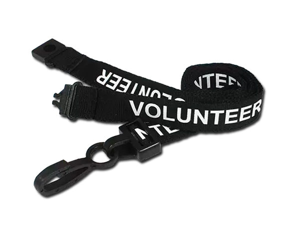 Recycled 15mm Volunteer Lanyards with Plastic J Clip (Pack of 100)
