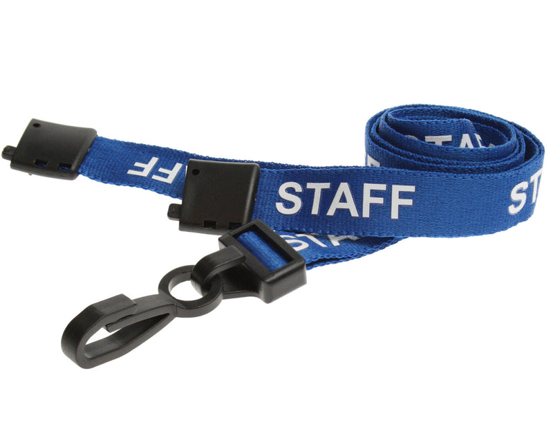 Recycled 15mm Staff Pre Printed Lanyards with Metal Lobster Clip or Plastic J Clip (Pack of 100)