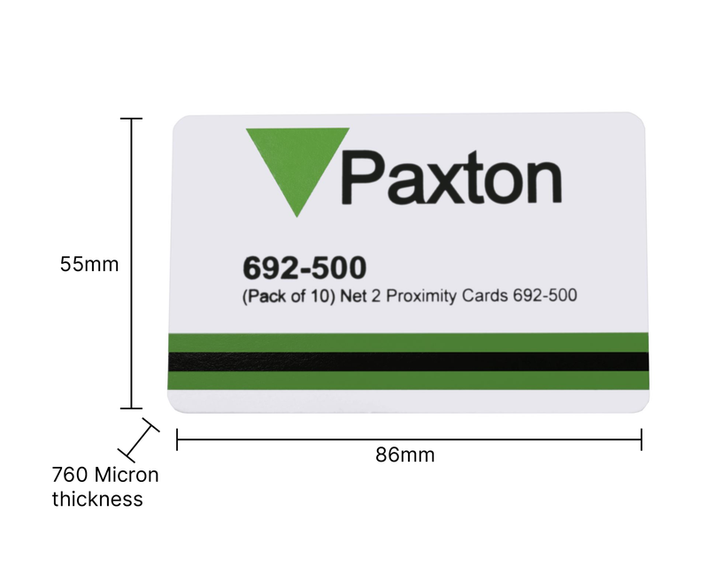 Paxton 692-500 Net2 Proximity ISO Cards - No MagStripe (Pack of 10)