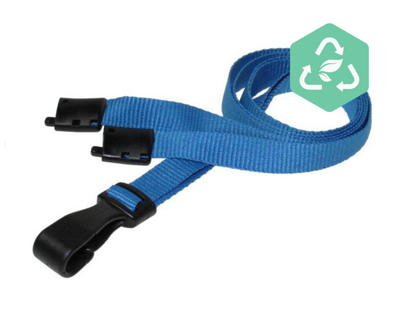 Recycled 10mm Plain Lanyards with Metal Lobster Clip or Plastic J Clip (Pack of 100)