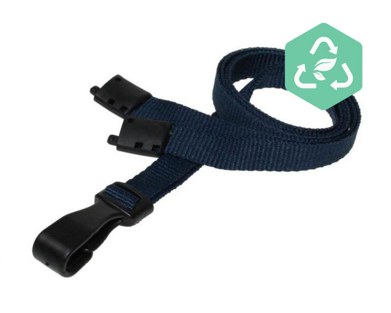 Recycled 10mm Plain Lanyards with Metal Lobster Clip or Plastic J Clip (Pack of 100)