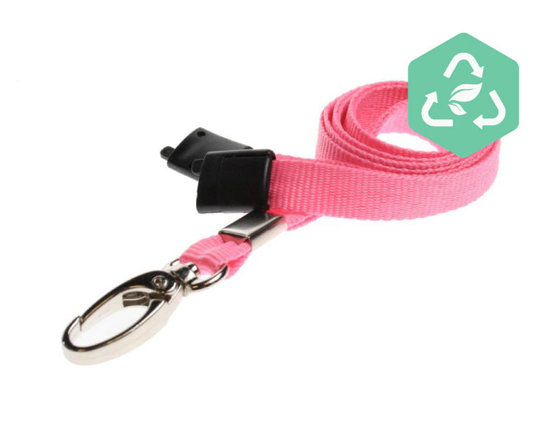 Recycled 10mm Plain Lanyards with Metal Lobster Clip or Plastic J Clip (Pack of 100)