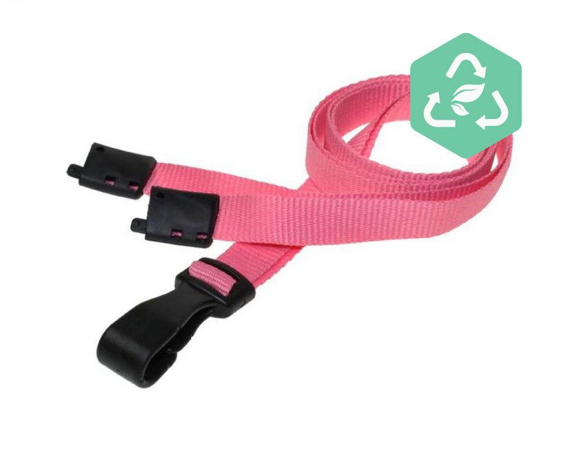 Recycled 10mm Plain Lanyards with Metal Lobster Clip or Plastic J Clip (Pack of 100)