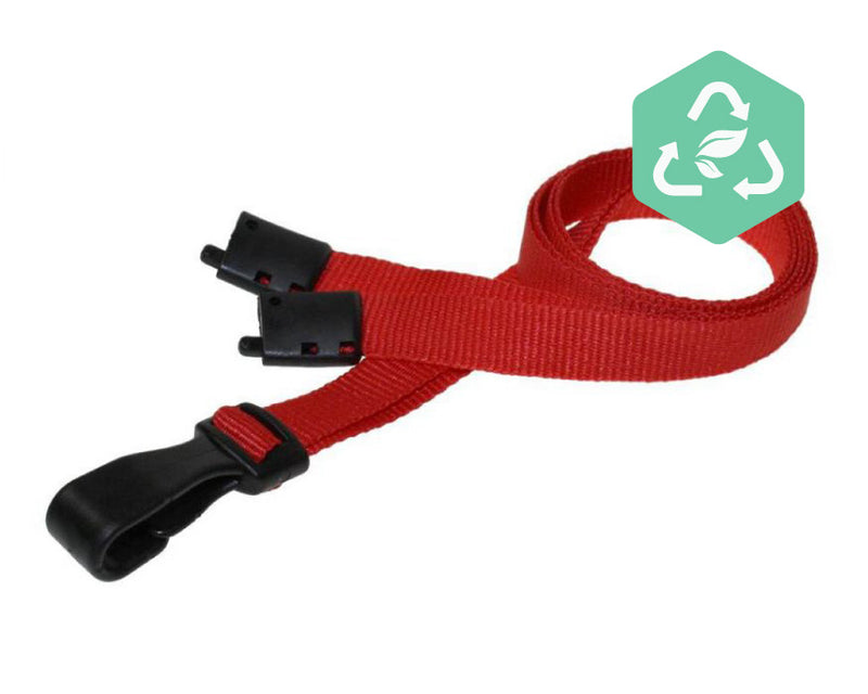 Recycled 10mm Plain Lanyards with Metal Lobster Clip or Plastic J Clip (Pack of 100)