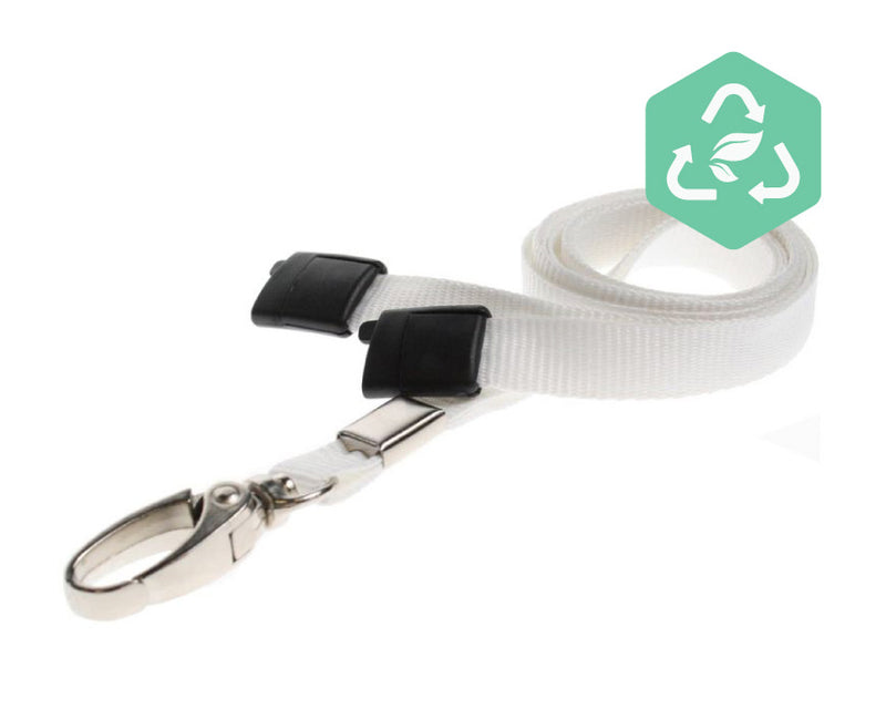 Recycled 10mm Plain Lanyards with Metal Lobster Clip or Plastic J Clip (Pack of 100)