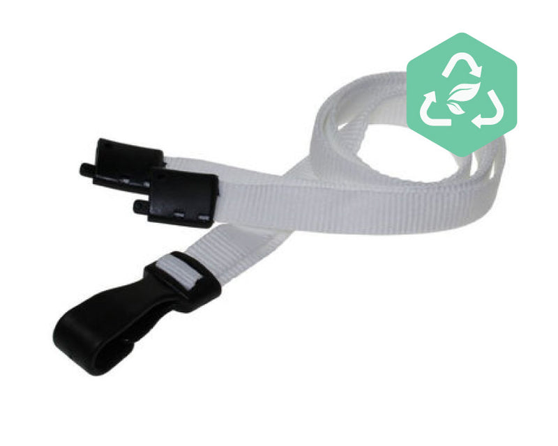 Recycled 10mm Plain Lanyards with Metal Lobster Clip or Plastic J Clip (Pack of 100)