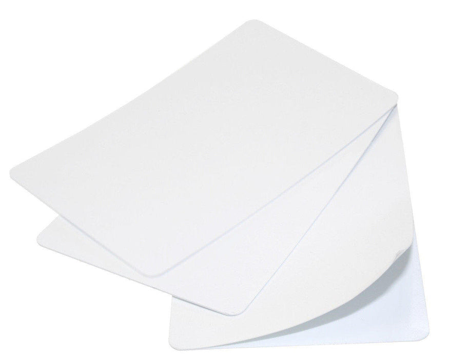 Blank White Self-Adhesive 320­/400/480-Micron Plastic Cards (Pack of 100)