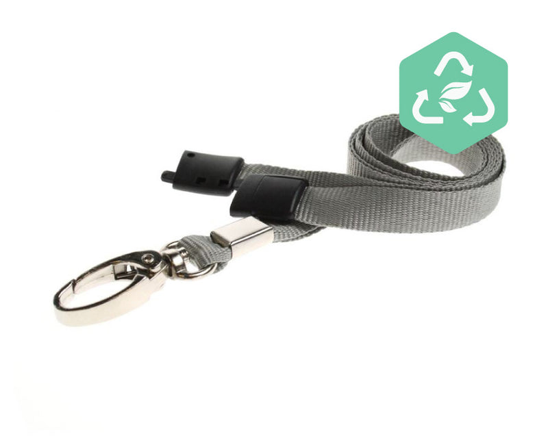 Recycled 10mm Plain Lanyards with Metal Lobster Clip or Plastic J Clip (Pack of 100)